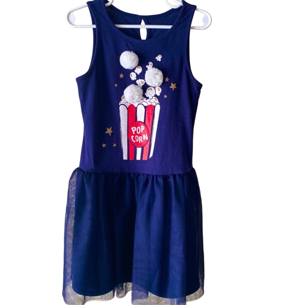 Navy Popcorn Dress by Epic Threads Size 6 Girls